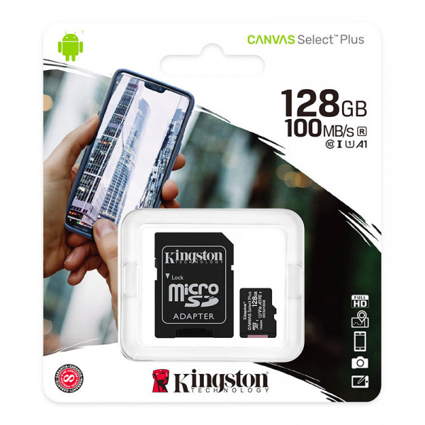 Kingston Canvas Select Plus (sdcs2/128gb) memorijska kartica micro SDXC 128GB class 10+adapter