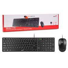 GENIUS SlimStar C126 USB YU crna tastatura+ USB crni miš