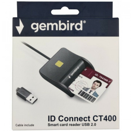 CRDR CT400 Gembird Smart card reader USB 2.0 Citac za licne karte, saobracajne, bankarske 879