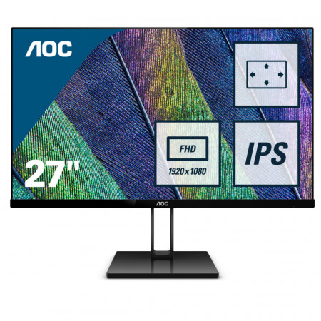 Monitor 27 AOC 27V2Q IPS HDMI/DP 75Hz FreeSync