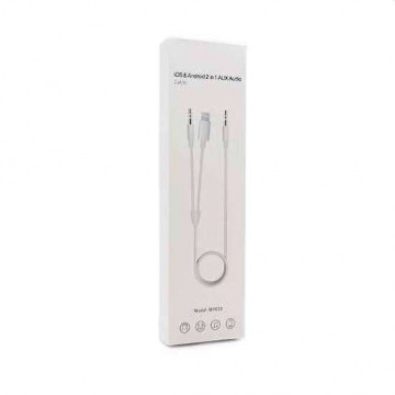 Adapter 2x Aux kabal na lightning kabal MH030 beli - Img 1