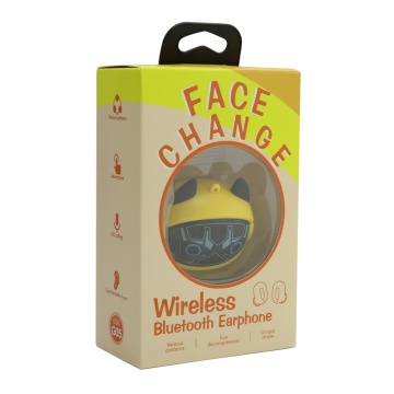 Slusalice Bluetooth Airpods Face Change zuto-crne - Img 3
