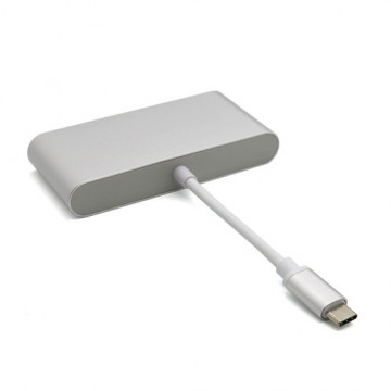 Adapter type-C na HDMI + RJ45 + Type C (PD) + USB 3.0 - Img 2