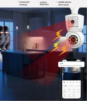 CAM-IP6MP-Q3 GMB PTZ kamera 6mpix microSD iCSee xmeye Two-way voice 2x3,6mm SIJALICNO GRLO E27 - Img 3