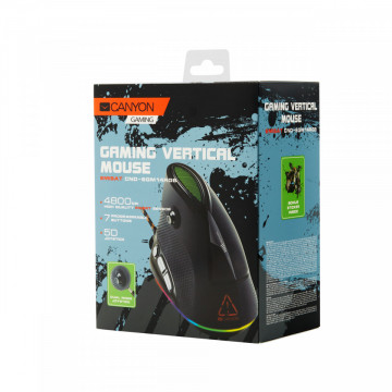 Canyon CND-SGM14RGB vertikalni optički gejmerski miš 4800dpi crni - Img 1