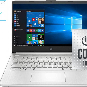 HP 14-DQ10 2S-84-UA 14" FHD/Intel Core i3-1005G1 1.2 GHz (to 3.4GHz, 4MB cache)/8GB RAM/256GB SSD NVMe/WiFI AC/BT 5.0/Backlite KBD/Web Cam 720p/HDMI/Audio Combo/2xUSB3.1/1x USB C/Silver/Win10 Home - Img 1