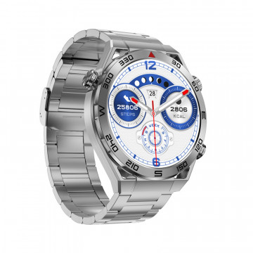 Smart Watch DT Ultramate srebrni (crna silikonska i srebrna metalna narukvica) - Img 2