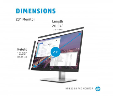 HP E23 G4 9VF96AAR 23" FHD, DisplayPort 1.2 cable, HDMI cable, AC power cord, 23 Inch FHD (1920x1080) - Img 5