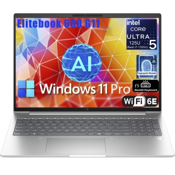 HP EliteBook 660 G11 A9KN0ECR, Ultra 5 135U(4.3GHz), 16" WUXGA AG UWVA, 32GB(2x16GB), 512GB PCIe NVMe, WIFI, Bluetooth, HP 4000 4G WWAN, Webcam, Fingerprint, Std Kbd, ACA 65W, BATT 3C 56 WHr - Win11 Pro64 - Img 1