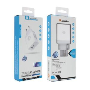 Kucni punjac Teracell Evolution TC-01 QC3.0 3A sa micro USB kablom beli - Img 2