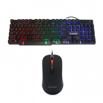 Tastatura gejmerska zicna i mis gejmerski crni KM99 BANDA - Img 1