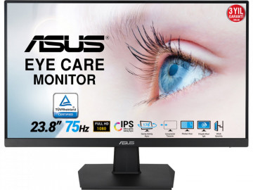 Asus VA24EHE 90LM0560-B01170 24" FHD IPS, Eye care, HDMI, DVI, VGA, 5ms, 75Hz (FreeSync), VESA, Black - Img 2