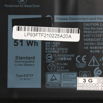 Baterija za laptop Dell Latitude E5280, E5580, E5590 93FTF 51Wh - Img 4