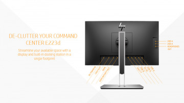 HP E223d Docking Monitor, AC power cord, HDMI cable, 21.5 Inch FHD (1920x1080) - NO SOFT - Img 6