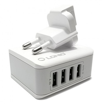 Kucni punjac LDNIO A4403 4xUSB 5V/4.4A beli kuciste - Img 2