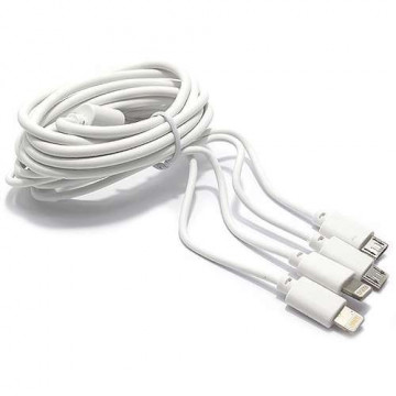 USB data kabal BWOO 4in1 (2x micro + 2x Iphone lightning) - Img 2