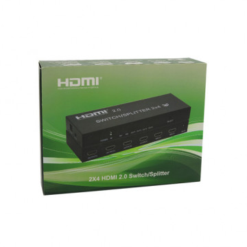 Adapter HDMI razdelnik (splitter) 2 na 4 (4Kx2K) - Img 1