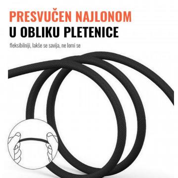 DATA KABEL TERACELL EVOLUTION CA-320 TYPE-C 2.4A CRNI - Img 3