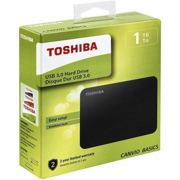 HDD External 2.5" 1TB Toshiba Canvio Basics, HDTB410EK3AA USB 3.0 Crni - Img 1