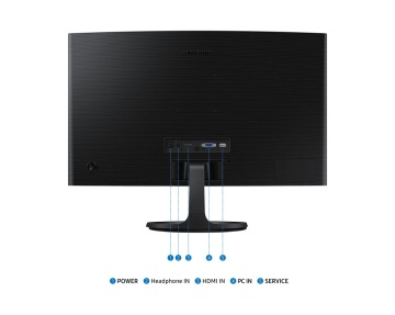 Samsung LS24D360GAUXEN monitor, VA, 23.8"/24", 16:9, 1920x1080, 100Hz, HDMI, VGA (D-Sub), USB - Img 7