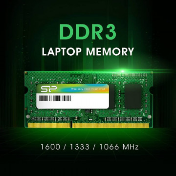 SILICON POWER 8GB, DDR3, SODIMM, 1600Hz (SP008GBSTU160N02) - Img 1