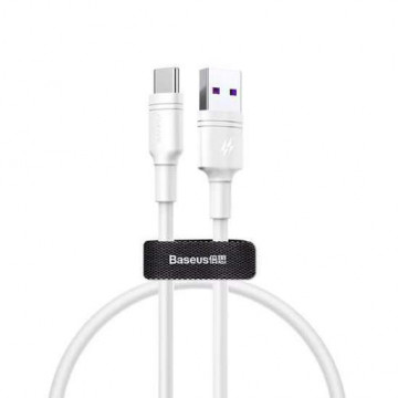 USB data kabal BASEUS DOUBLE RING za Huawei Type C 5A 1m beli - Img 1