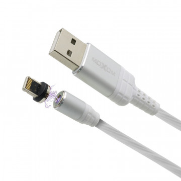 USB data kabl MOXOM Led flowing MX-CB67 lightning beli - Img 2