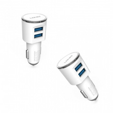 Auto punjac LDNIO DL-C29 dual USB 3.4A sa iPhone 6/6S kablom beli - Img 2