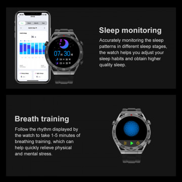 Smart Watch DT Ultramate srebrni (crna silikonska i srebrna metalna narukvica) - Img 8