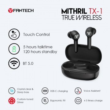 Bluetooth slusalice TX-1 MITHRIL crne FANTECH - Img 4