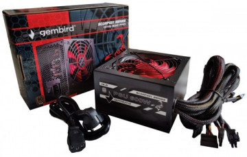 GMB-600-PRO Gembird napajanje 600W 80+BRONZE, PFC,12cm FAN, 20+4pin, 2x4pin,2x 6+2pin, 5xSATA - Img 1