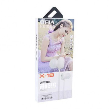 Handsfree slusalice OFIA univerzalne 3.5mm X-18 bele - Img 1