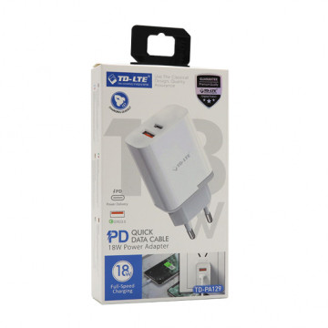 Kuciste punjaca Comicell 3A TD-PA129 PD/QC 3.0 18W belo - Img 1