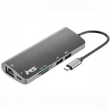 USB HUB C500, HDMI+VGA+USB3.0*2+PD+SD+RJ45 1000 M+3.5mm, MS - Img 4