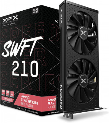 XFX AMD Video Card RX-6600 SWIFT210 CORE 8GB GDDR6, 3x DP, HDMI, 2 fan, 2 slot, RX-66XL8LFDQ - Img 1