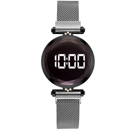 Ceas Dama Fashion Touch Screen Digital, Argintiu, LD093-V1 - Img 6