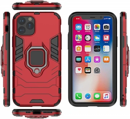 Husa iPhone 11 PRO Rosie Military cu Inel - Img 3