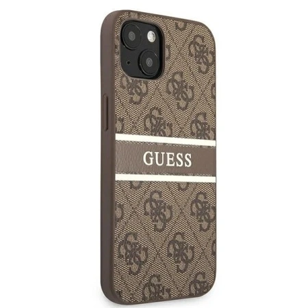 Husa pentru IPHONE 13 MINI, GUESS 4G STRIPE, maro - Img 4
