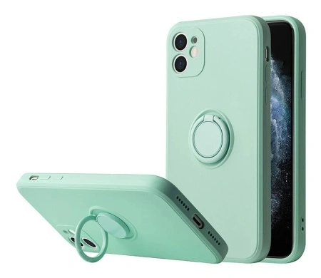 Husa pentru Xiaomi Redmi NOTE 10 / NOTE 10S, Vennus Silicone cu inel, menta - Img 3