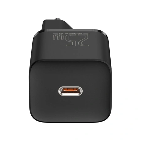 Incarcator priza Baseus Super Si 1C Type C - QC 3.0 PD 25W 3A with Tip C to Tip C cablu, negru - Img 3