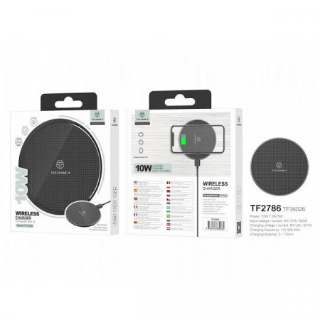 Încărcător wireless din aliaj de 10W negru, PMTF360263 - Img 2