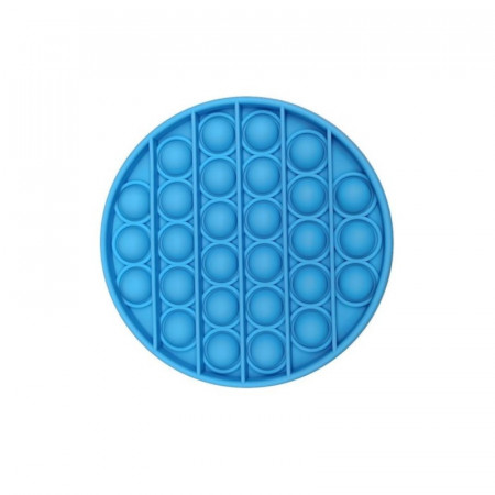 Jucarie Senzoriala Interactiva, Pop It, Bubble, Rotund, Albastru, POP-IT BLUE