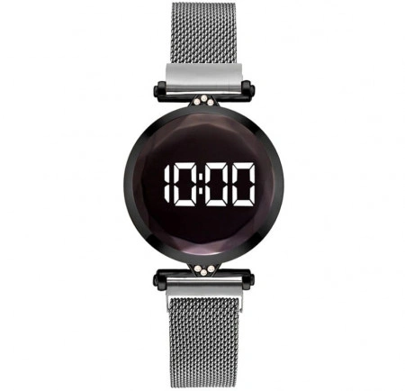 Ceas Dama Fashion Touch Screen Digital, Argintiu, LD093-V1 - Img 3