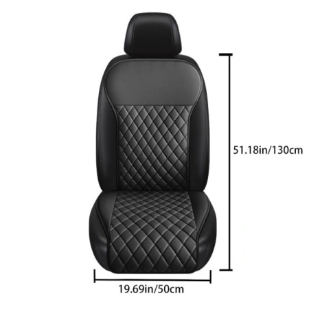 Husă pentru scaun auto față din piele ecologică – 130x50 cm, model elegant, TMDW706296 - Img 6