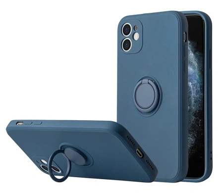 Husa pentru Xiaomi MI 11 ULTRA, Vennus Silicone cu inel, albastru - Img 3