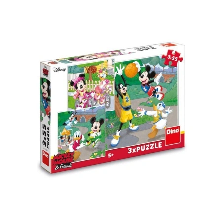 Puzzle Mickey si Minnie, 3x55 piese - DINO TOYS - Img 3