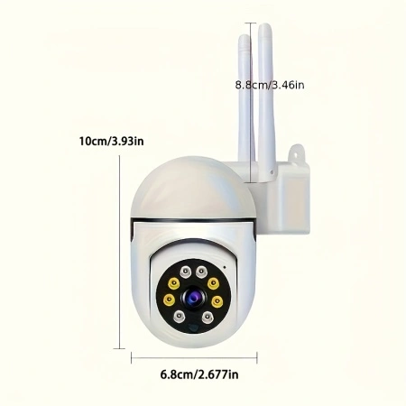 Camera video wireless 1080p HD color, vedere pe timp de noapte, pentru interior/exterior, PMKT106426 - Img 4