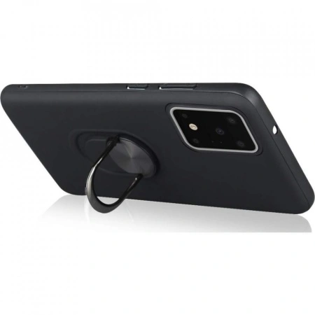 Husa Samsung Galaxy S20 ULTRA Neagra Din Policarbonat Premium cu Inel Rotativ - Img 2