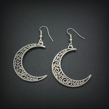Cercei Dama, silver moon - argintiu CD035 - Img 2