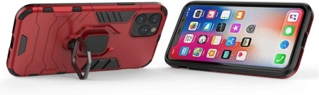 Husa iPhone 11 PRO Rosie Military cu Inel - Img 4